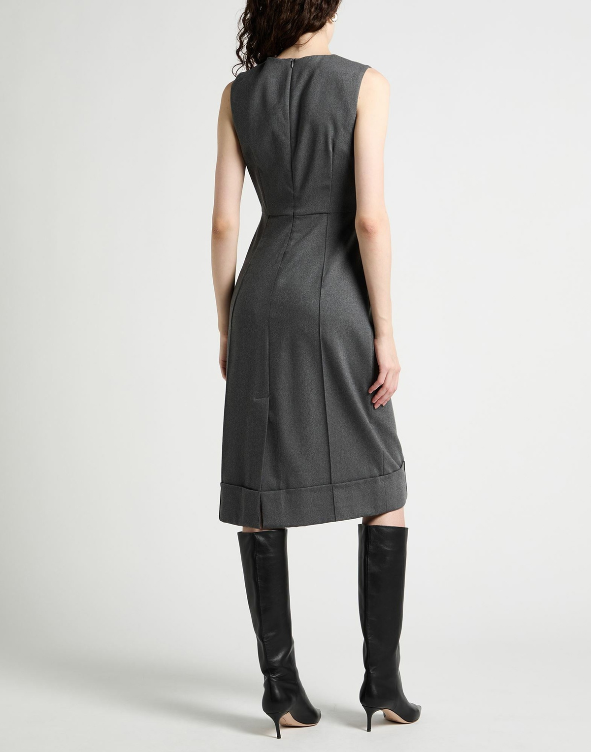Peserico Womens Midi dress in Grey
