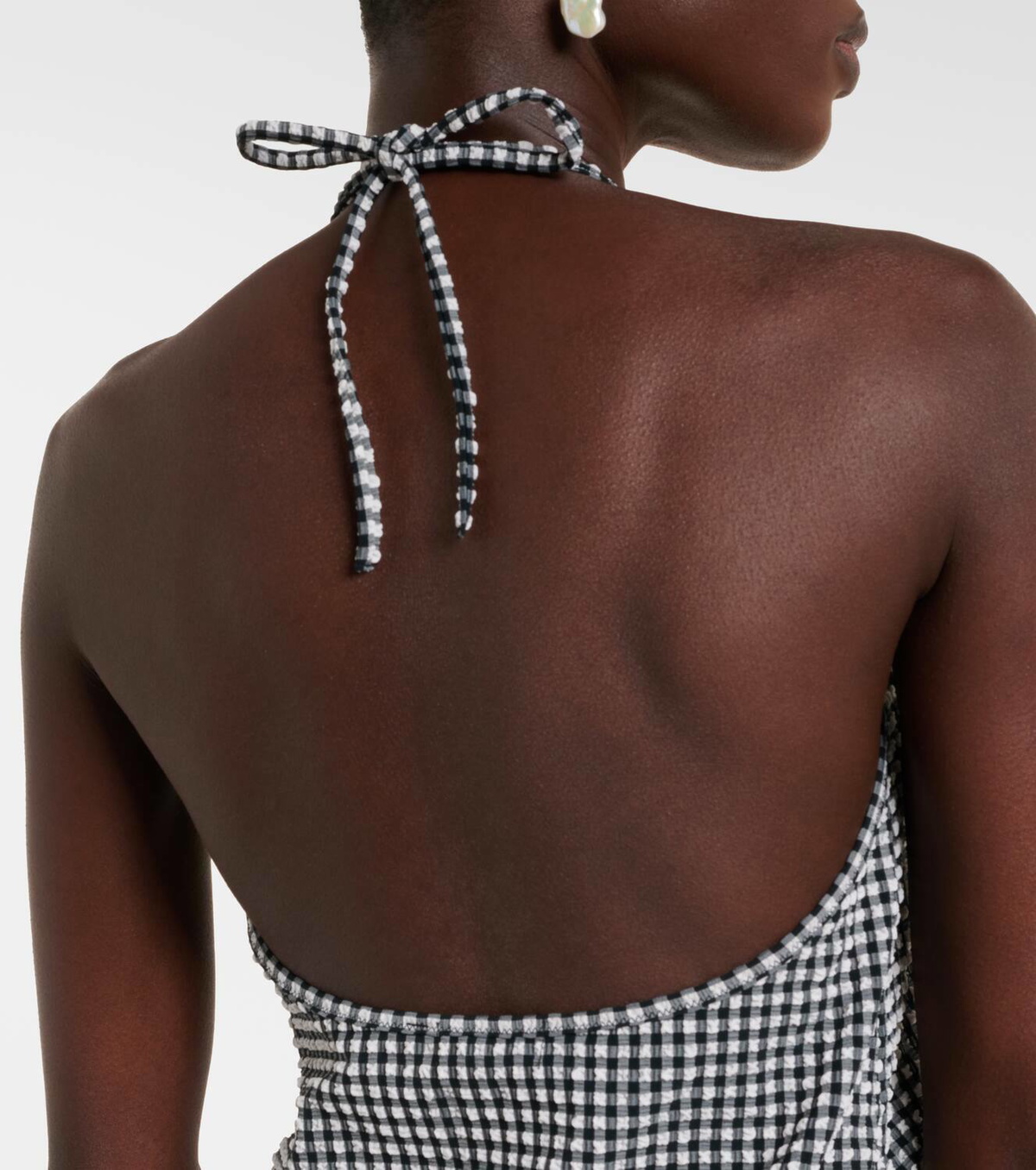 Hunza G Gingham seersucker minidress