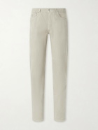 Brunello Cucinelli - Straight-Leg Cotton-Corduroy Trousers - Neutrals