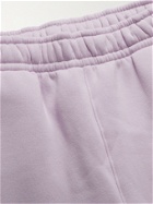 NIKE - Sportswear Club Printed Fleece-Back Cotton-Blend Jersey Shorts - Purple