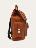 Ferragamo Mens Utility backpack with Hug buckle in Brown