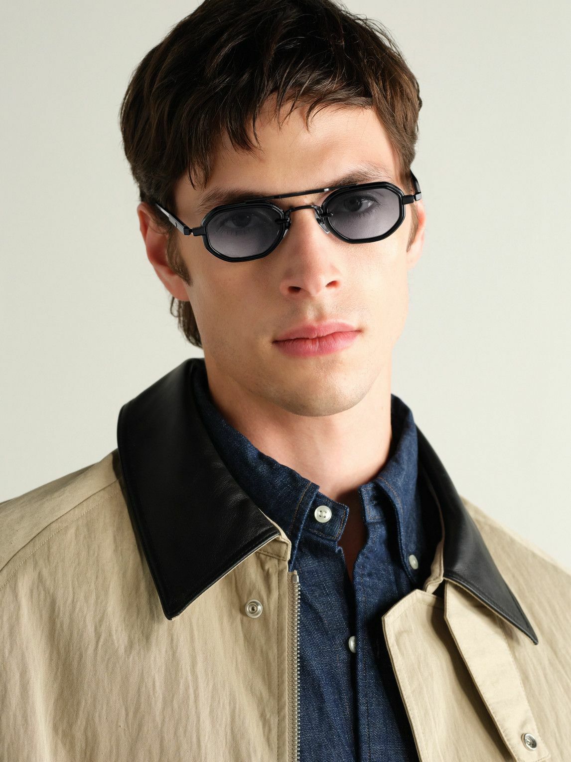 プロジェクター satoshi Sato - Avior-T Oval-Frame Metal Sunglasses Satoshi Nakamoto