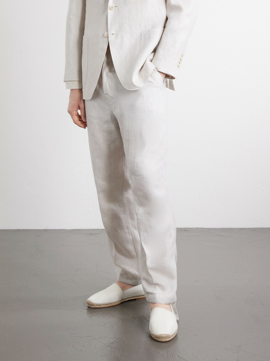 Brunello Cucinelli - Leather-Trimmed Woven Raffia Espadrilles - Neutrals
