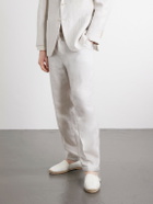 Brunello Cucinelli - Leather-Trimmed Woven Raffia Espadrilles - Neutrals