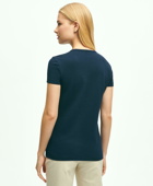 Brooks Brothers Women's Cotton Embroidered Short-Sleeve T-Shirt | Navy