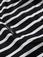 Comme des Garçons HOMME - Logo-Appliquéd Striped Cotton-Jersey T-Shirt - Black