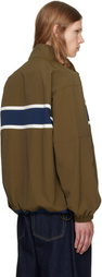 vowels Green Paneled Nylon Jacket