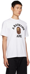 BAPE White College T-Shirt