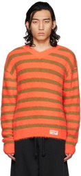 Andersson Bell Orange & Brown Stripe Sweater