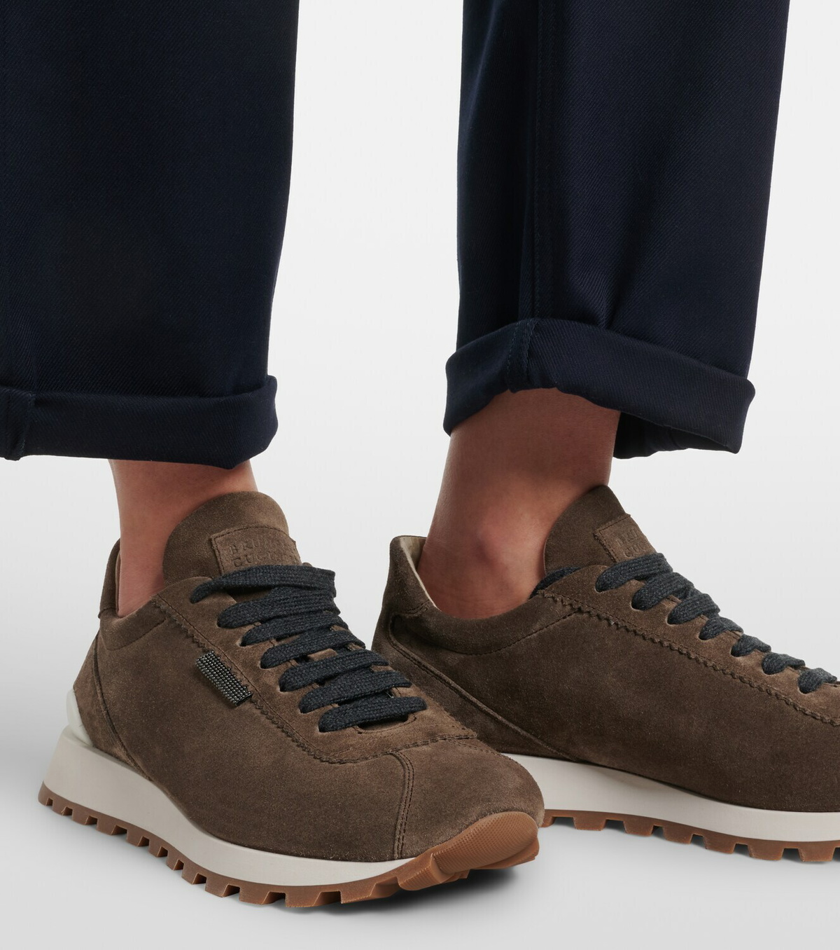 Brunello Cucinelli Monili suede sneakers