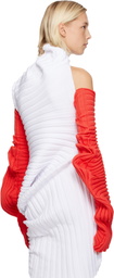 ISSEY MIYAKE Red Knit 'As It Is' Gloves