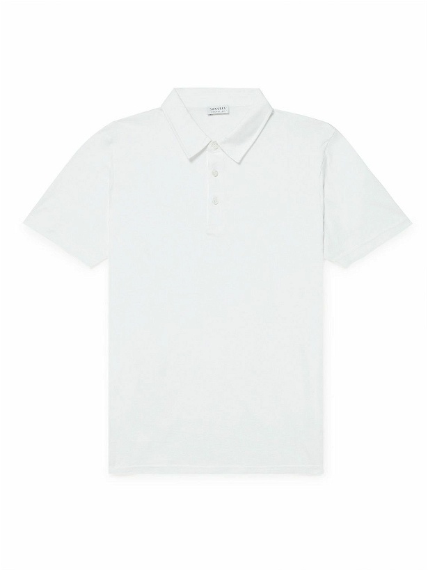Photo: Sunspel - Cotton-Piqué Polo Shirt - White