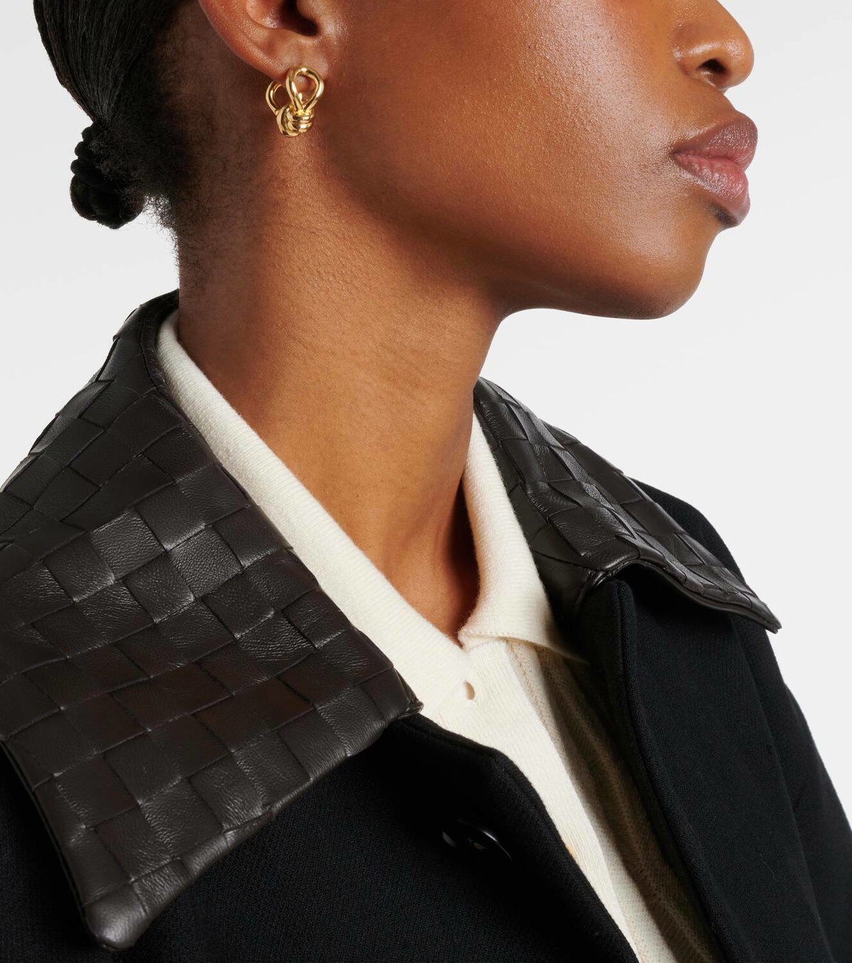 Bottega Veneta Gold-plated sterling silver hoop earrings