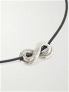 Lanvin - Platinum-Plated and Leather Necklace