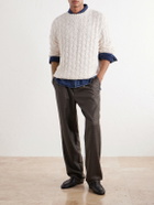 Aimé Leon Dore - Textured Cotton-Blend Sweater - White