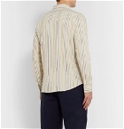 NN07 - Morgan Slim-Fit Striped Cotton, Linen and Lyocell-Blend Shirt - Neutral