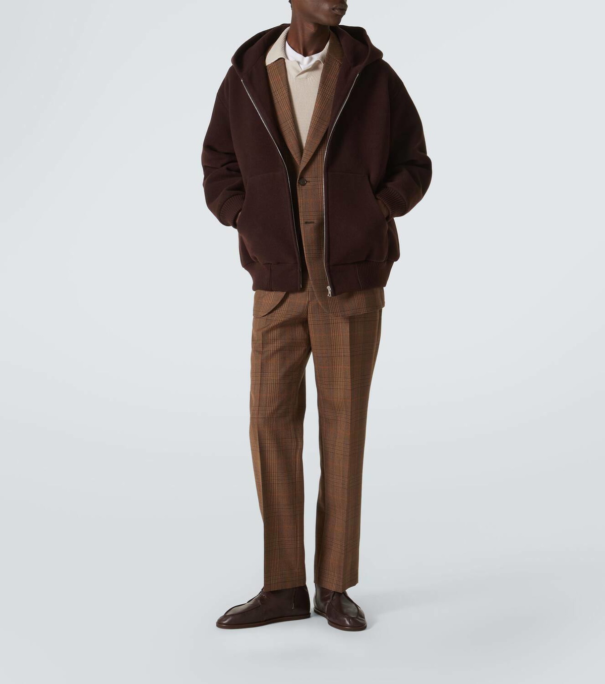 Auralee Oversized wool pile hoodie Auralee