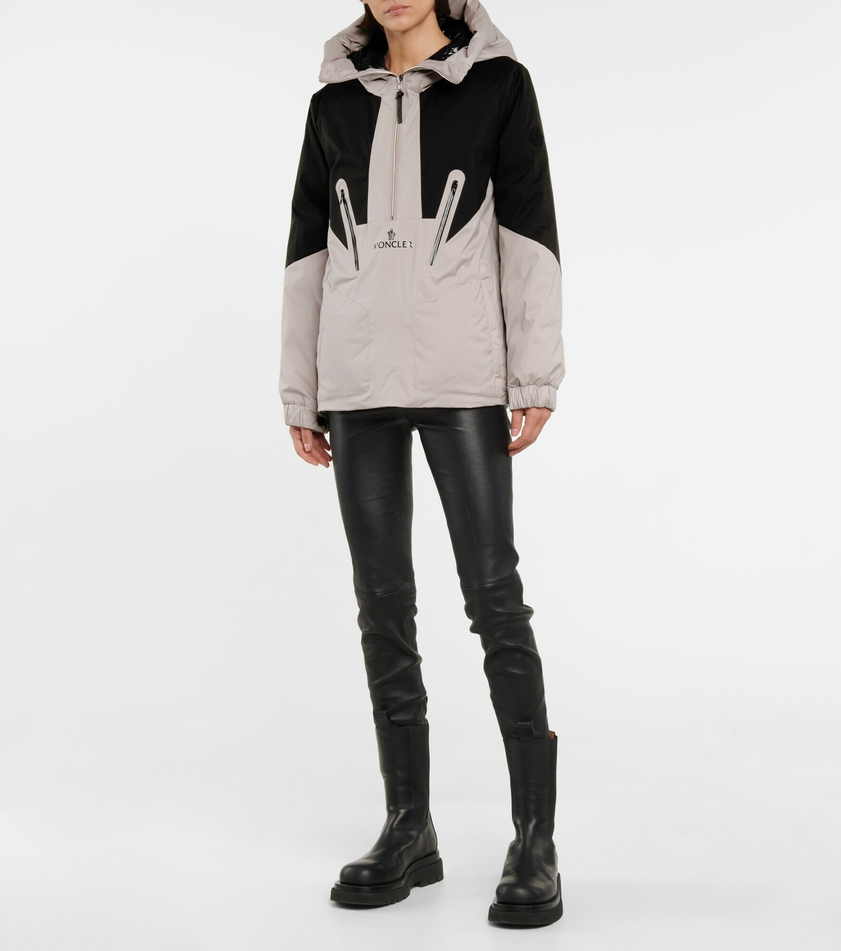 Moncler - Iberis hooded half-zip down jacket Moncler