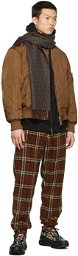 Burberry Brown Vintage Check Fleece Lounge Pants