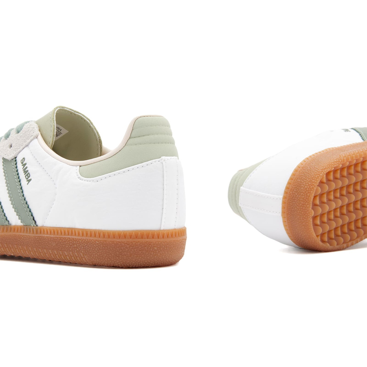 Adidas Samba OG Sneakers in White/Silver Green/Putty Mauve adidas