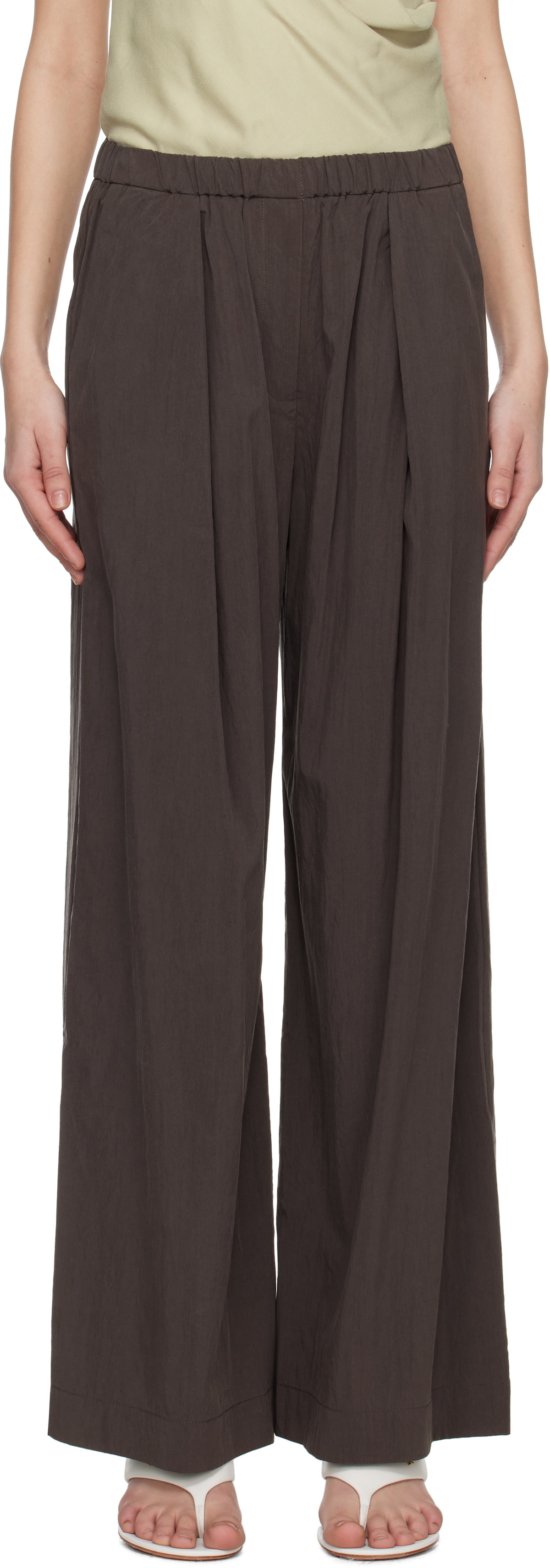 BEC + BRIDGE Brown Sade Trousers