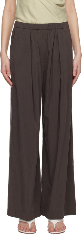 Photo: BEC + BRIDGE Brown Sade Trousers