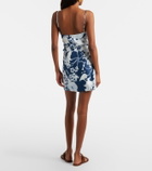 SIR Paradiso floral linen minidress