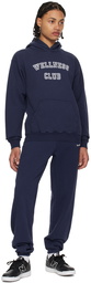 Sporty & Rich Navy Flocked Sweatpants