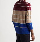 MARNI - Striped Virgin Wool-Blend Sweater - Blue