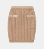 Alessandra Rich Cable-knit cotton miniskirt