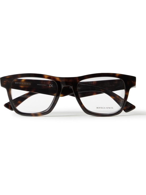 Photo: Bottega Veneta - Square-Frame Tortoiseshell Acetate Optical Glasses