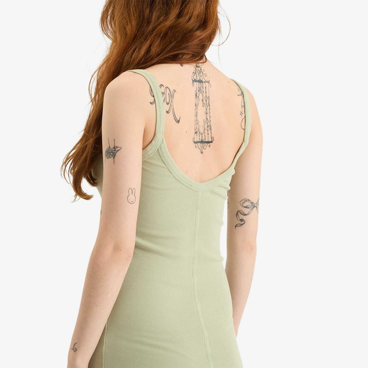 Represent Women's Initial Baby Rib Maxi Dress in Desert Sage