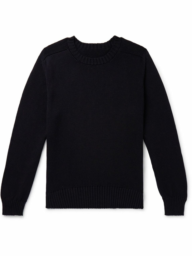 Photo: Anderson & Sheppard - Cotton Sweater - Black