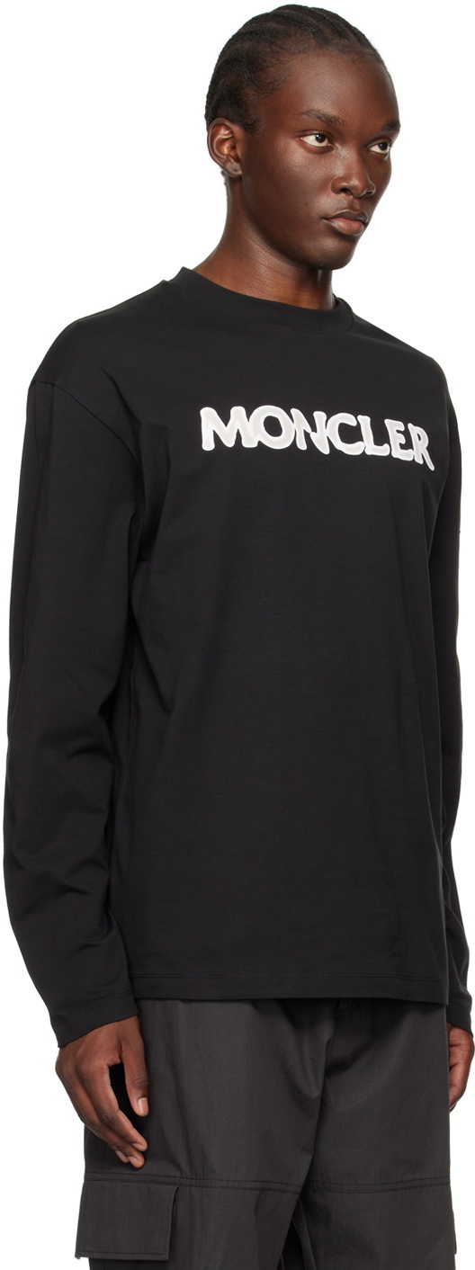 Moncler Black Logo Appliqué Long Sleeve T-Shirt Moncler