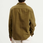Dubbleware Men's Notched Pocket Flannel Shirt in Olive