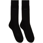 Boss Two-Pack Black Mercerized Egyptian Cotton Socks