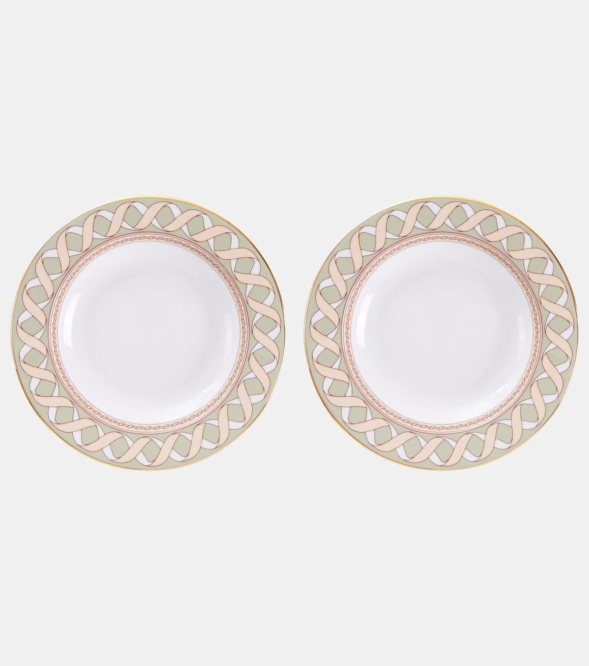 La DoubleJ Set of 2 porcelain soup plates