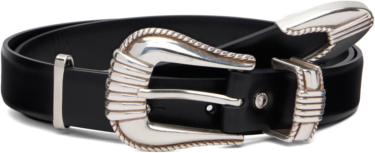 TOGA VIRILIS l buckle belt Mサイズ Toga Virilis: Black Metal Buckle Belt | SSENSE