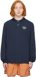 Palmes Navy Heart Long Sleeve Polo