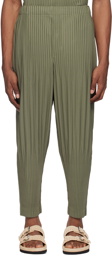 HOMME PLISSÉ ISSEY MIYAKE Green Color Pleats Trousers