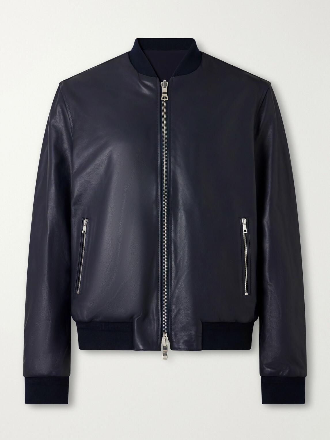 Mr P. - Reversible Leather Jacket - Blue