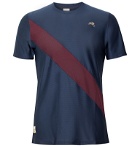 Tracksmith - Van Cortlandt Striped Stretch-Mesh T-Shirt - Blue