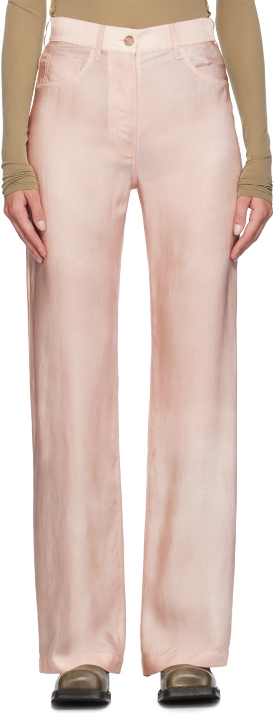 Pink Printed Pencil Trousers main image 1