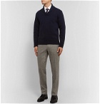 Kingsman - Shawl-Collar Wool and Cashmere-Blend Sweater - Blue