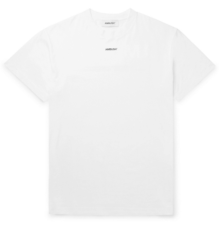 Photo: AMBUSH® - Logo-Print Cotton-Jersey T-Shirt - White