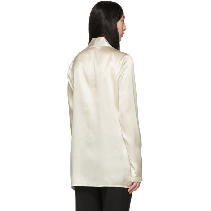 Haider Ackermann Ivory Silk Shirt Haider Ackermann