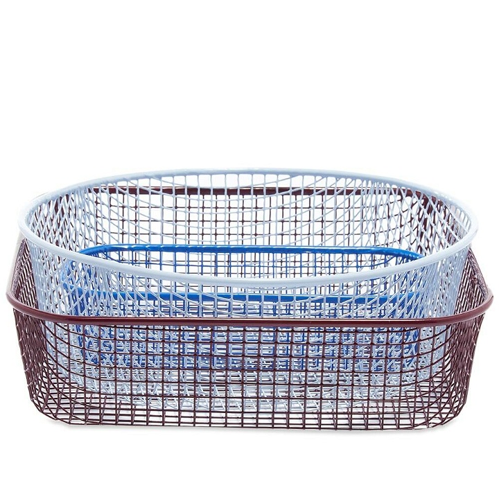 Photo: HAY Trinkets - Set Of 3 Baskets in Blue