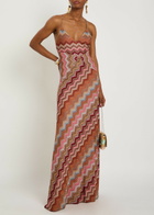 Missoni Chevron Fine-knit Maxi Dress Multicoloured