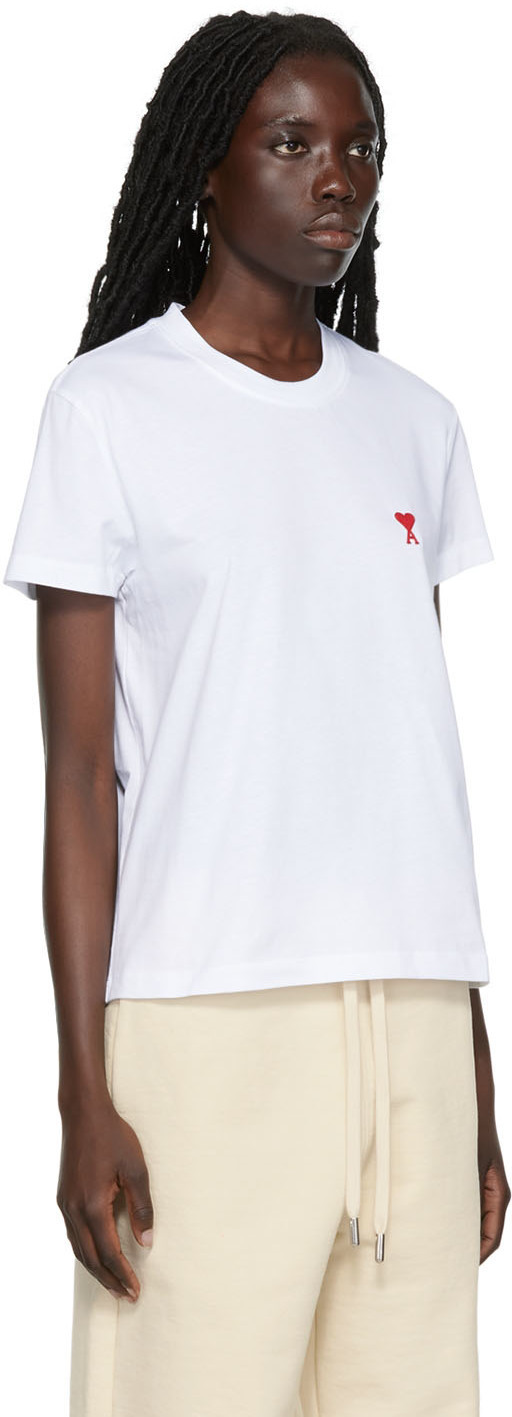AMI Paris White Ami de Cœur T-Shirt AMI