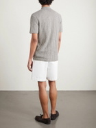 Barena - Ribbed Linen and Cotton-Blend Polo Shirt - Gray